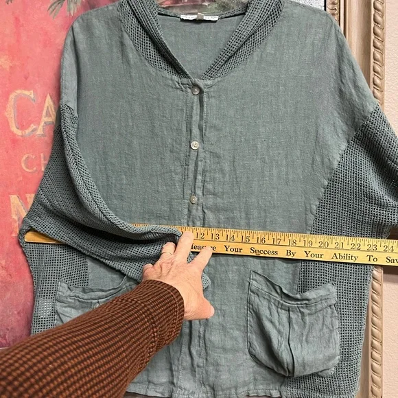 Tempo Paris Linen Blend Hooded Jacket - Picture 10 of 12